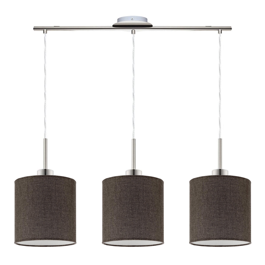 Eglo - Светодиодная люстра на тросе TUNJA 3xE27/60W/230V коричневый