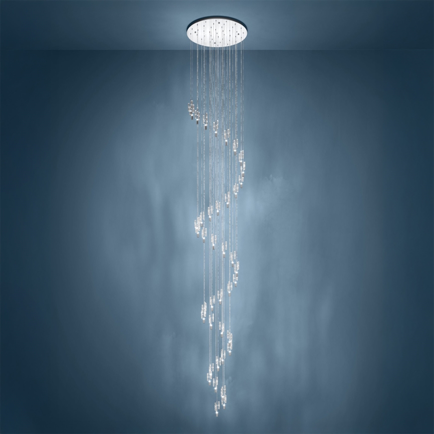 Eglo - LED люстра на тросі 40xLED/2,1W/230V 2200/3000/4000K глянцевий хром