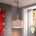 Eglo - LED люстра на тросі TUNJA 1xE27/60W/230V Ø 20 см бежево-чорна