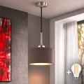 Eglo - LED люстра на тросі TUNJA 1xE27/60W/230V Ø 20 см коричневий/чорний