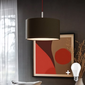 Eglo - LED-люстра на тросі TUNJA 1xE27/60W/230V коричнева