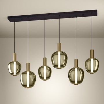 Eglo - LED-люстра з димером 3xLED/5W/230V + 3xLED/6,5W + 6xLED/1,6W золота