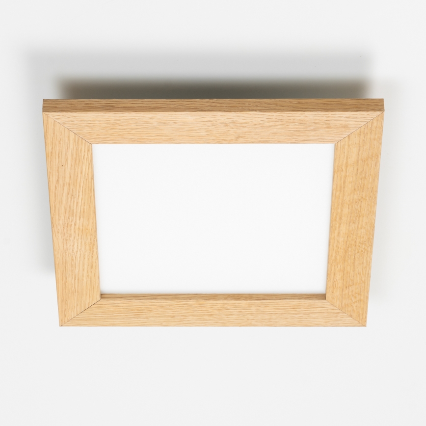Eglo - Светодиодная диммируемая накладная панель SALOBRENA 2 WOOD LED/16W/230V 4000K 34x34 см коричневый