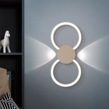 Eglo - LED настенный светильник LED/20W/230V + LED/0,91W бежевый