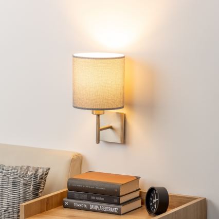Eglo - Светильник настенный LED TUNJA 1xE27/60W/230V матовый хром/серый