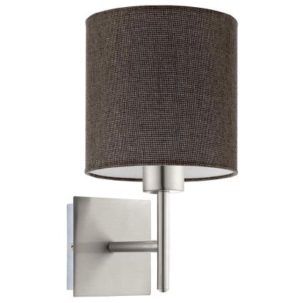 Eglo - Светильник настенный LED TUNJA 1xE27/60W/230V матовый хром/коричневый