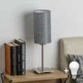 Eglo - LED  Настільна лампа TUNJA 1xE27/60W/230V 26,5 см матовий хром/сірий
