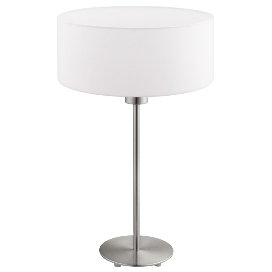 Eglo - LED  Настільна лампа TUNJA 1xE27/60W/230V 38,5 см матовий хром/білий