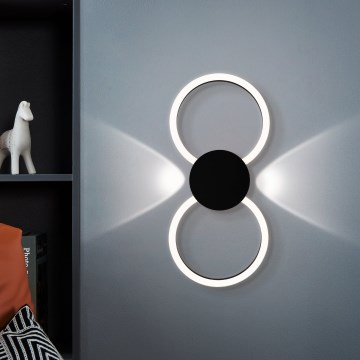 Eglo - LED-настінний світильник LED/20W/230V + LED/0,91W чорний