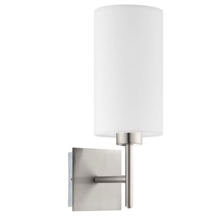 Eglo - LED  Настінний світильник TUNJA 1xE27/60W/230V матовий хром/білий