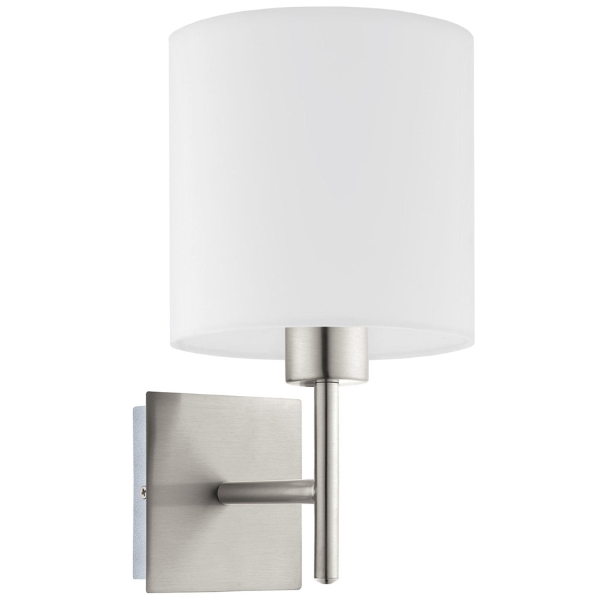 Eglo - LED  Настінний світильник TUNJA 1xE27/60W/230V матовий хром/білий