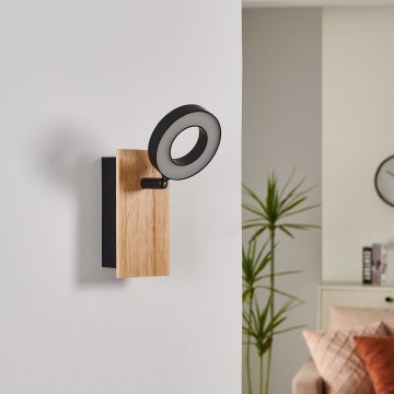 Eglo - LED Настінний точковий світильник LED/4,2W/230V чорний/коричневий