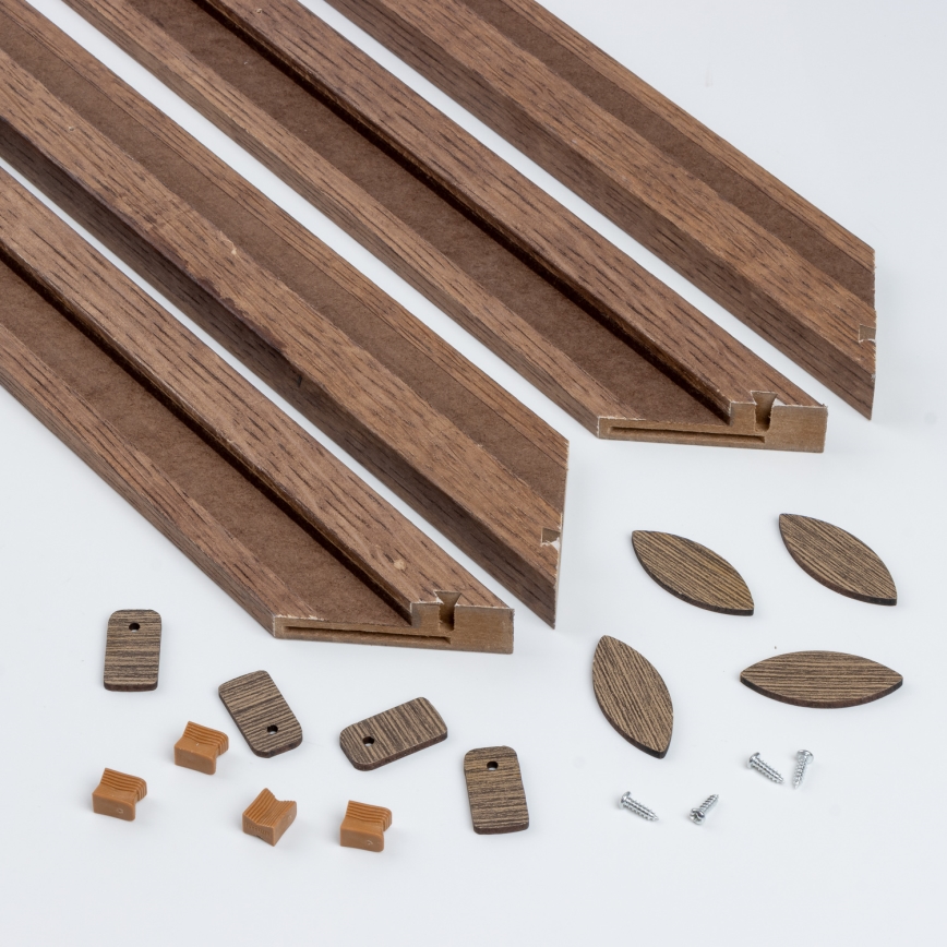 Eglo - Светодиодная диммируемая накладная панель POZZALLO WOOD LED/21W/230V 2700-6500K 49,5x49,5 см темно-коричневая + пульт дистанционного управления