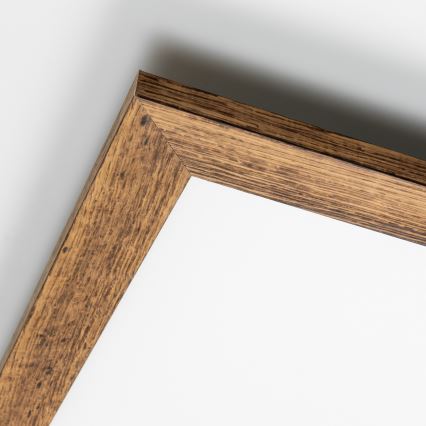 Eglo - Світлодіодна димована накладна панель POZZALLO WOOD LED/21W/230V 2700-6500K 49,5x49,5 см коричнева + дистанційне керування