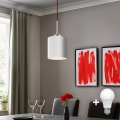 Eglo - LED  Підвісна люстра TUNJA 1xE27/60W/230V білий