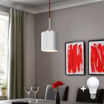 Eglo - LED  Підвісна люстра TUNJA 1xE27/60W/230V білий