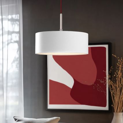 Eglo - LED  Підвісна люстра TUNJA 1xE27/60W/230V білий