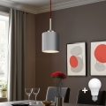 Eglo - LED  Підвісна люстра TUNJA 1xE27/60W/230V сірий