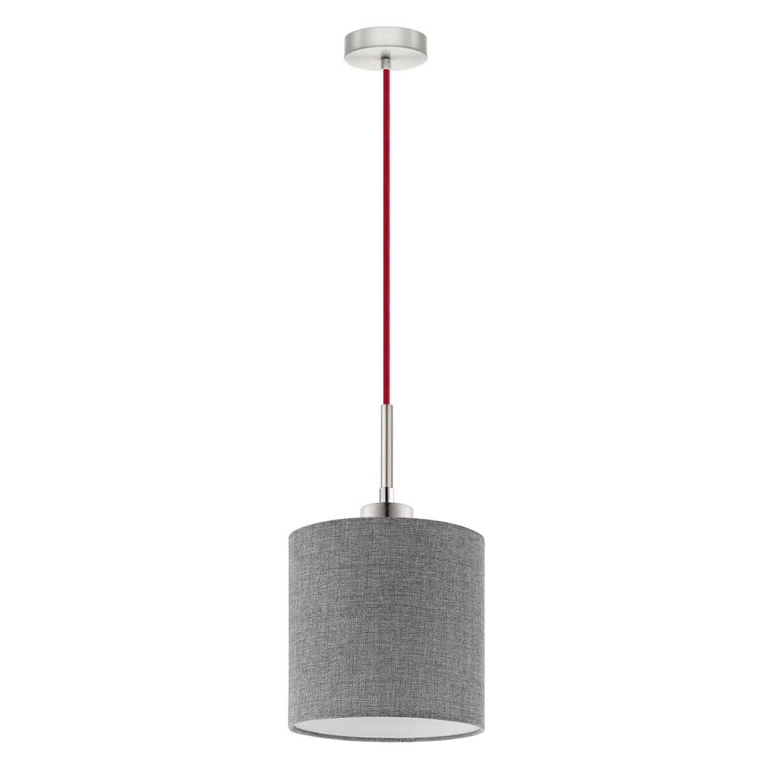 Eglo - LED  Підвісна люстра TUNJA 1xE27/60W/230V сірий