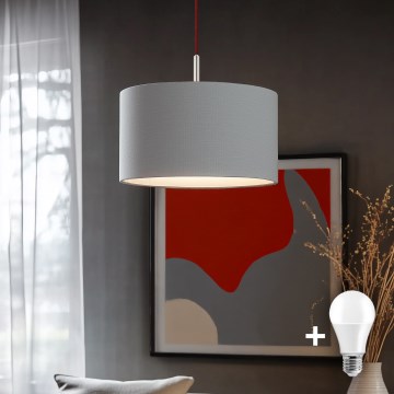 Eglo - LED  Підвісна люстра TUNJA 1xE27/60W/230V сірий