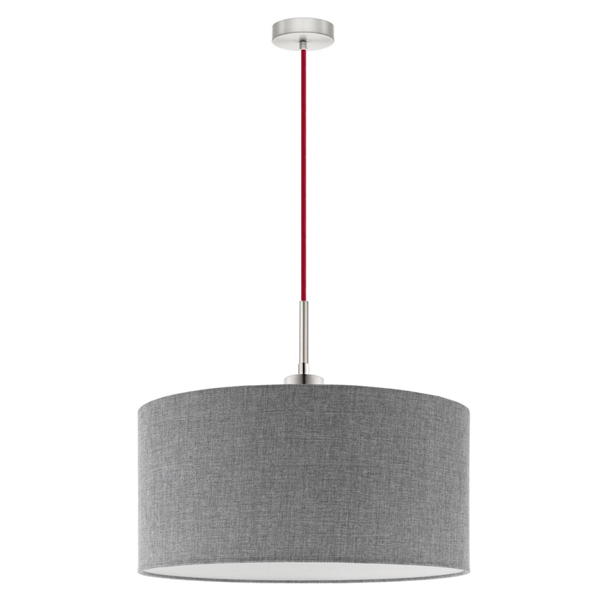 Eglo - LED  Підвісна люстра TUNJA 1xE27/60W/230V сірий