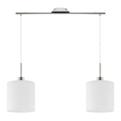 Eglo - LED  Підвісна люстра TUNJA 2xE27/60W/230V білий