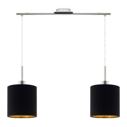 Eglo - LED  Підвісна люстра TUNJA 2xE27/60W/230V чорний