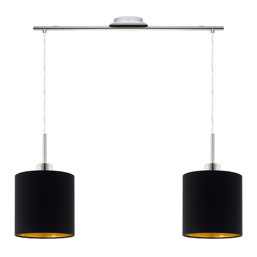 Eglo - LED  Підвісна люстра TUNJA 2xE27/60W/230V чорний