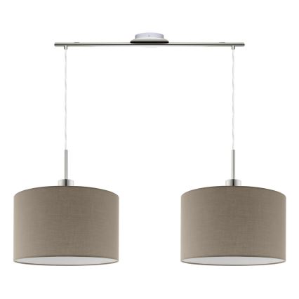 Eglo - LED  Підвісна люстра TUNJA 2xE27/60W/230V сіро-коричневий