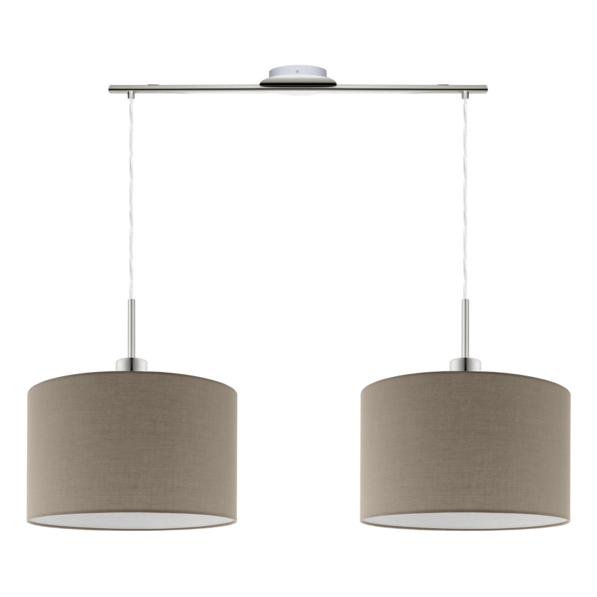 Eglo - LED  Підвісна люстра TUNJA 2xE27/60W/230V сіро-коричневий