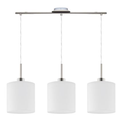 Eglo - LED  Підвісна люстра TUNJA 3xE27/60W/230V білий