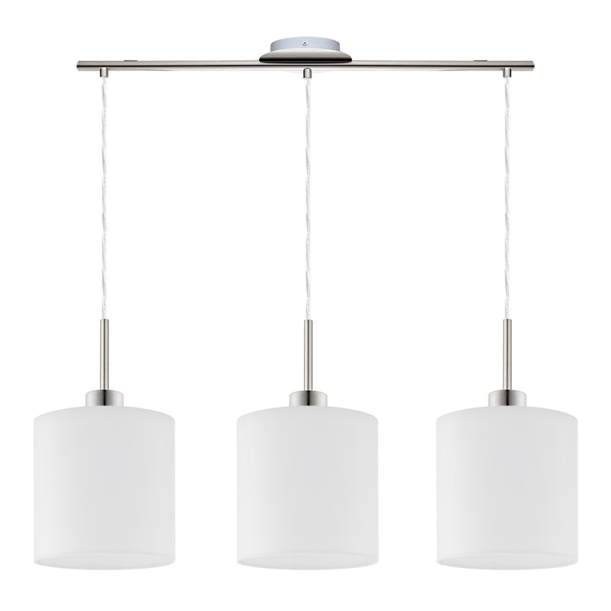 Eglo - LED  Підвісна люстра TUNJA 3xE27/60W/230V білий
