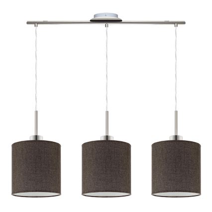 Eglo - LED  Підвісна люстра TUNJA 3xE27/60W/230V коричневий