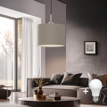 Eglo - LED-подвесная люстра на тросе TUNJA 1xE27/60W/230V taupe