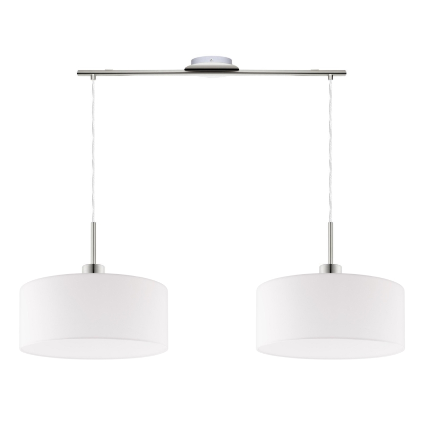 Eglo - LED  подвесная люстра на тросе TUNJA 2xE27/60W/230V белая
