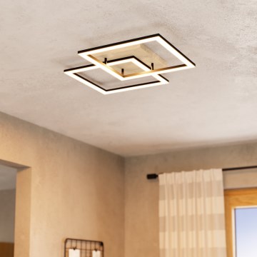 Eglo - LED Пристельова люстра з регулюванням яскравості 4xLED/32W/230V 2700-6500K коричневий/чорний