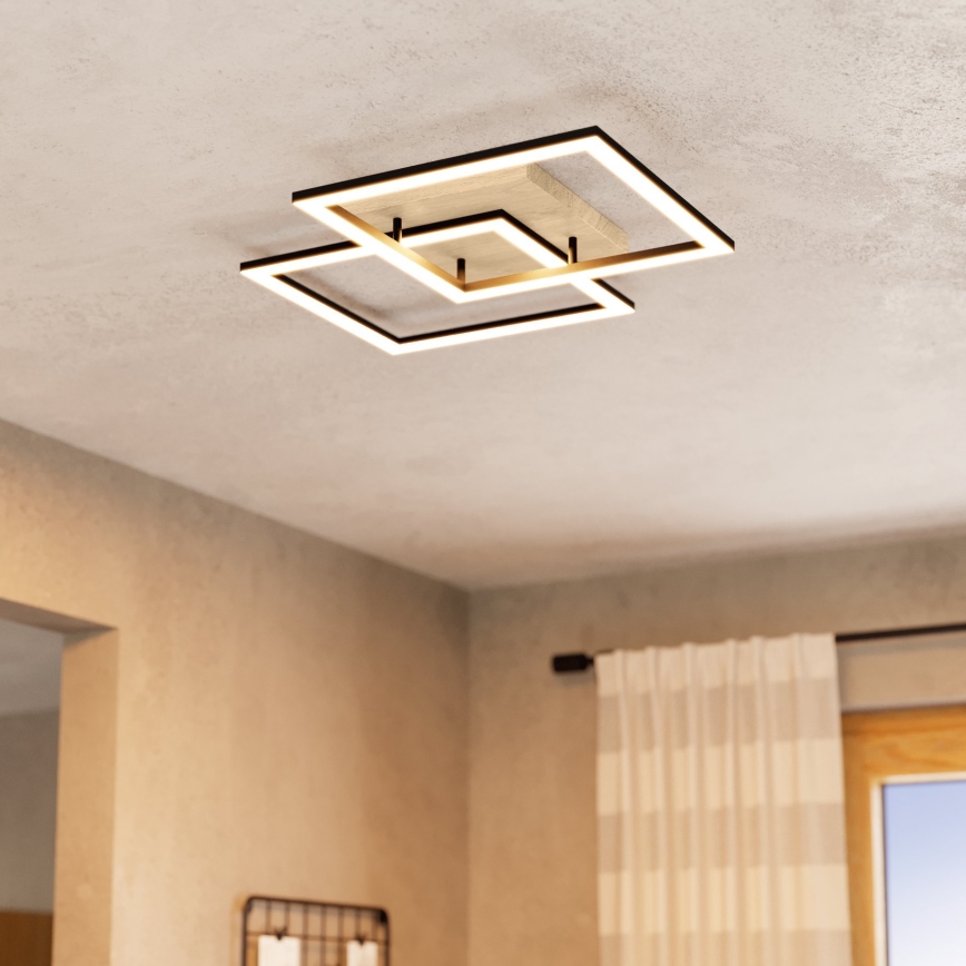 Eglo - LED Пристельова люстра з регулюванням яскравості 4xLED/32W/230V 2700-6500K коричневий/чорний