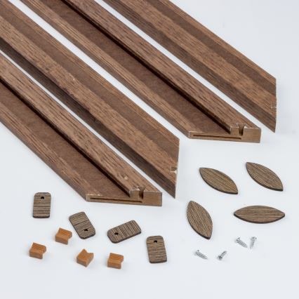 Eglo - LED Пристельова панель з регулюванням яскравості POZZALLO WOOD LED/21W/230V 2700-6500K 49,5x49,5 см темно-коричневий + пульт дистанційного керування