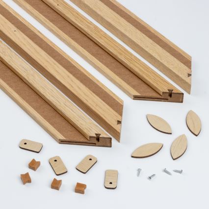 Eglo - LED Пристельова панель з регулюванням яскравості POZZALLO WOOD LED/21W/230V 2700-6500K 49,5x49,5 см коричневий + пульт дистанційного керування