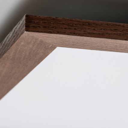 Eglo - LED RGB Пристельова панель з регулюванням яскравості SALOBRENA-C WOOD LED/30,5W/230V 2700-6500K 64x64 см темно-коричневий + пульт дистанційного керування