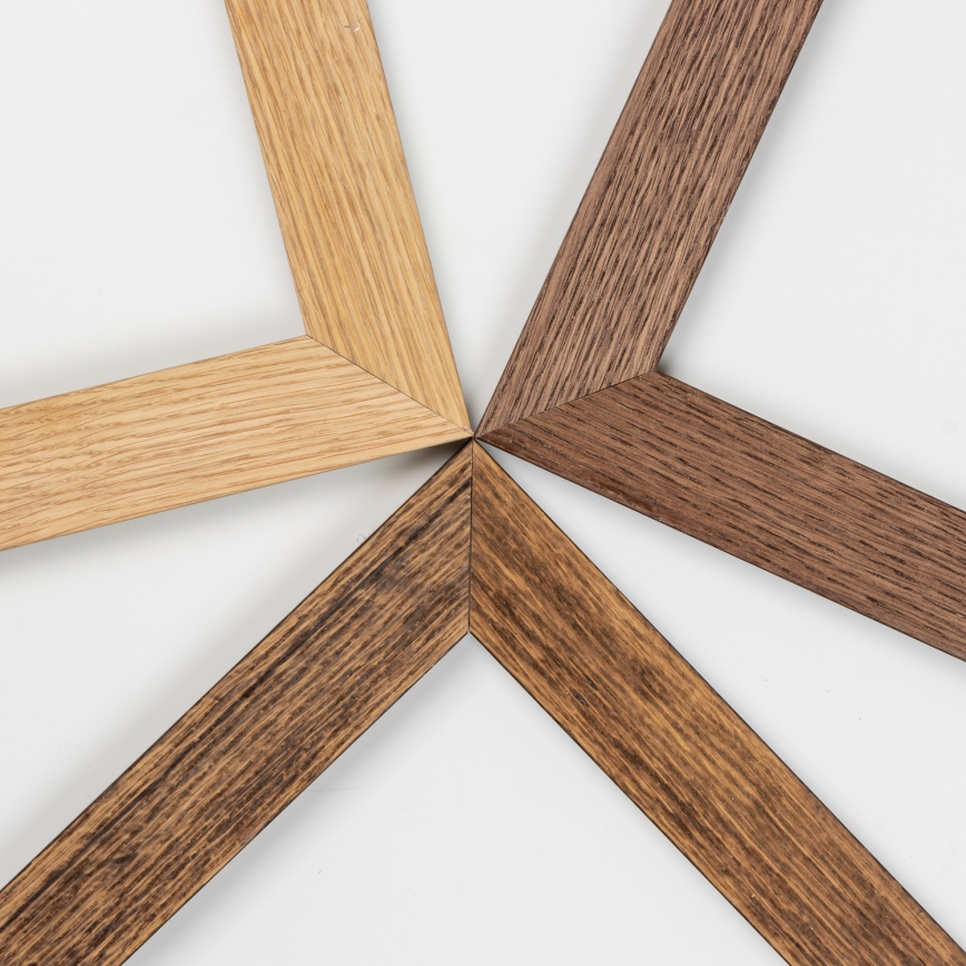Eglo - LED RGB Пристельова панель з регулюванням яскравості SALOBRENA-C WOOD LED/30,5W/230V 2700-6500K 64x64 см темно-коричневий + пульт дистанційного керування