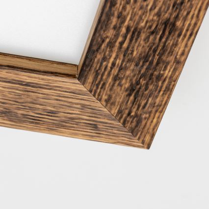 Eglo - диммируемая LED RGBW накладная панель SALOBRENA-C WOOD LED/16W/230V 2700-6500K 34x34 см коричневая + пульт дистанционного управления