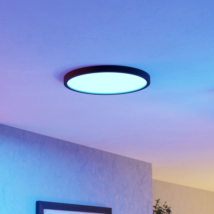 Eglo - LED RGBW Диммируемый потолочный светильник для ванной LED/17,5 Вт/230 В 2700–6500 К диаметр 38,9 см IP44 черный