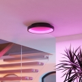 Eglo - LED RGBW диммируемый потолочный светильник LED, 19,6 Вт, 230 В, 2700–6500 К, диаметр 35 см, чёрный