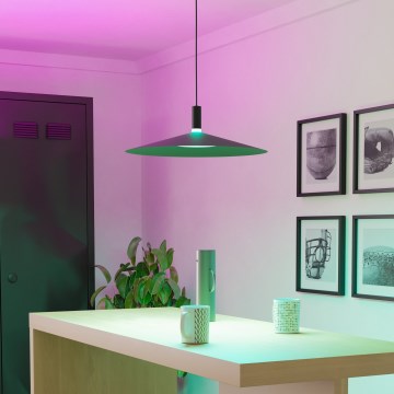 Eglo - LED RGBW люстра на тросі з можливістю затемнення LED/15,5W/230V 2700-6500K чорна