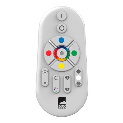 Eglo - Світлодіодна RGBW панель SALOBRENA-C WOOD з регулюванням яскравості LED/34W/230V 2700-6500K 64x64 см коричнева + дистанційне керування