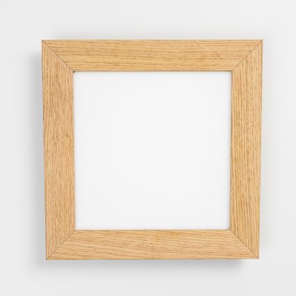 Eglo - Світлодіодна RGBW панель SALOBRENA-C WOOD з регулюванням яскравості LED/16W/230V 2700-6500K 34x34 см коричнева + дистанційне керування