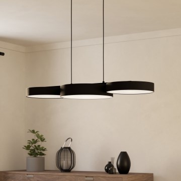 Eglo - LED RGBW Підвісна люстра з регулюванням яскравості 3xLED/7,5W/230V 2700-6500K чорний