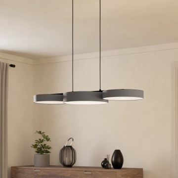 Eglo - LED RGBW Підвісна люстра з регулюванням яскравості 3xLED/7,5W/230V 2700-6500K сірий