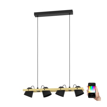 Eglo - LED RGBW Підвісна люстра з регулюванням яскравості 4xLED/3,7W/230V 2700-6500K